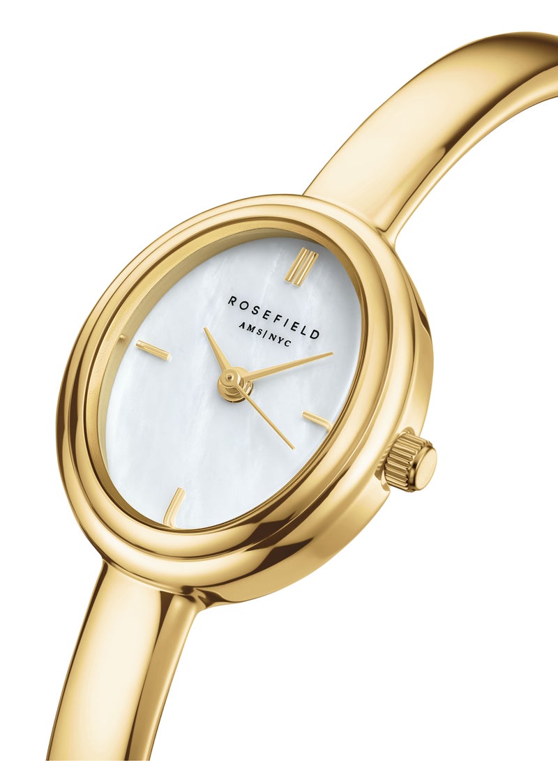Rosefield Studio Edition 6 Bangle Watch Oval Gold Small - STWGSG-ST04 - Image 2