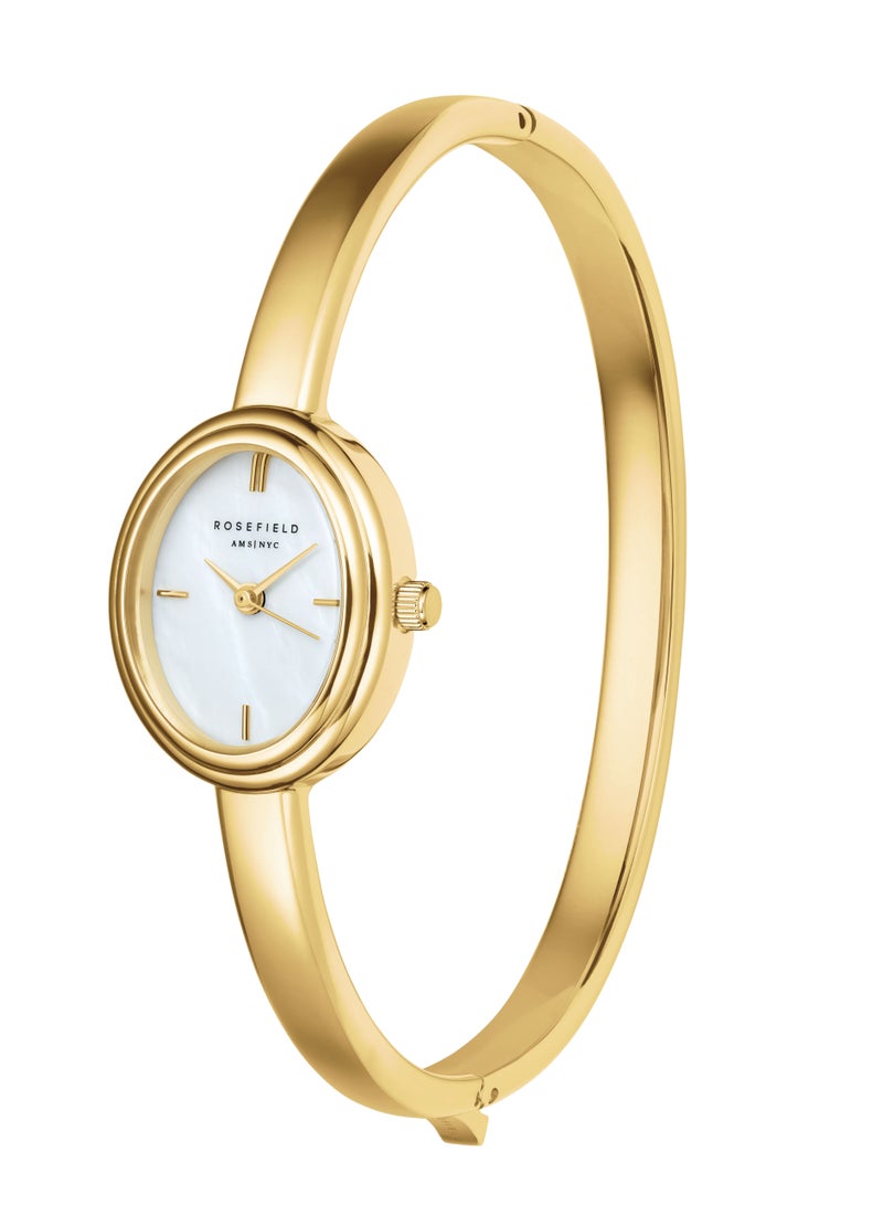 Rosefield Studio Edition 6 Bangle Watch Oval Gold Small - STWGSG-ST04 - Image 3