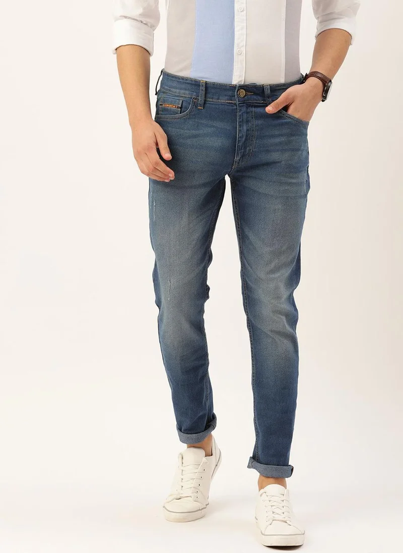 Men Slim Fit Solid Low-Rise Stretchable Jeans