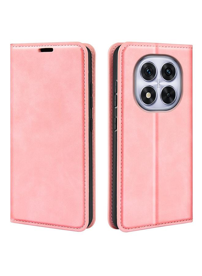 The Bros Case For Xiaomi Redmi Note 14 Pro 5G Retro-skin Magnetic Suction Leather Phone Case
