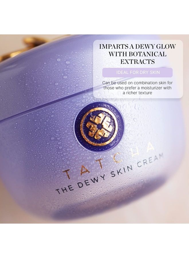 TATCHA كريم البشرة المتألقة: كريم غني لترطيب، وامتلاء، وحماية البشرة الجافة والمختلطة - 50 مل / 1.7 أونصة - Image 4