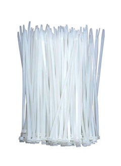 Snowlite UK Pack Of 100 Pcs 3.6X200MM Cable Ties White Wire with 18kg ...