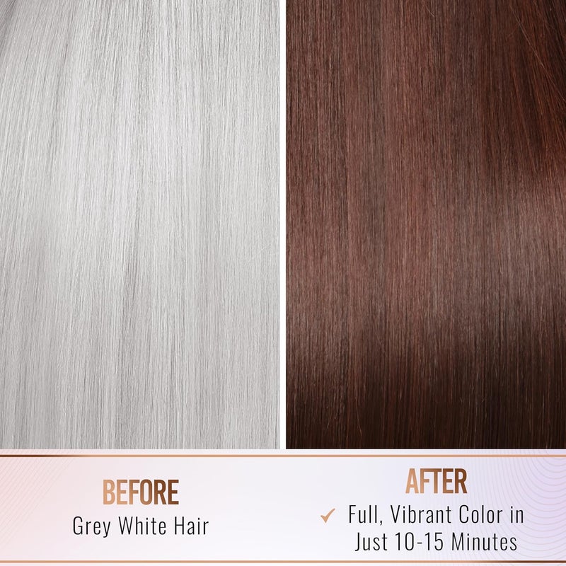 Herbishh Chestnut Brown Hair Dye Shampoo - 3 in 1, 100% Grey Coverage, Ammonia-Free, 30 ml (Pack of 5) - Image 4