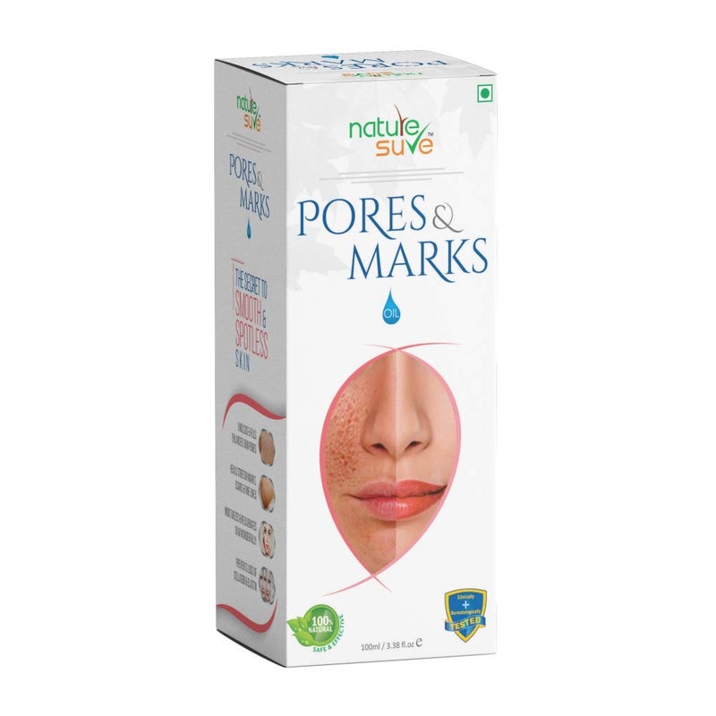 Nature Sure Pores and Marks Premium Facial Oil for Skin Pores Stretch Marks and Fine Lines Pack of 1 100ml - Image 1