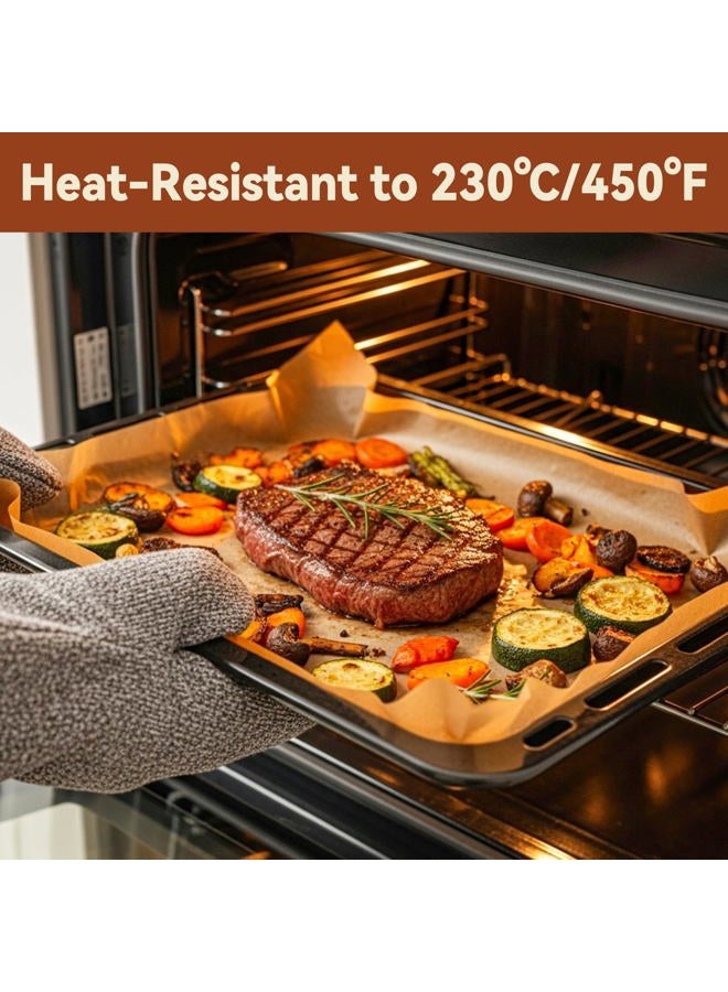 Hiware 200 Pcs Unbleached Parchment Paper Baking Sheets, 12 x 16 Inch, Precut Non-Stick Parchment Sheets for Baking, Cooking, Grilling, Air Fryer and Steaming - Unbleached, Fit for Half Sheet Pans - Image 5