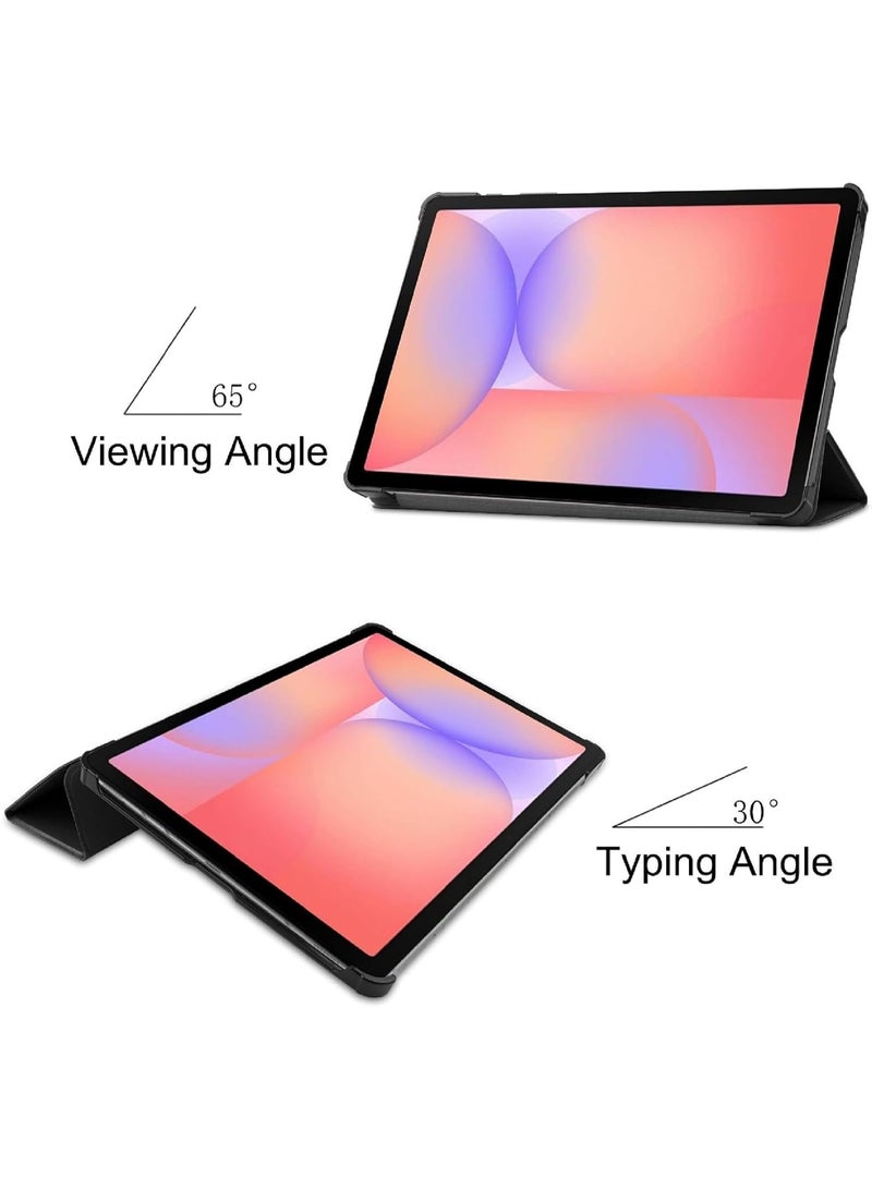 VKL Case Compatible with Galaxy Tab S10 Lite 10.9 inch 2025 Tri-Fold Smart Tablet Case, Hard PC Back Shell Slim Stand Folio Case Cover [Support Pen Magnetic Charging] (Black) - Image 2