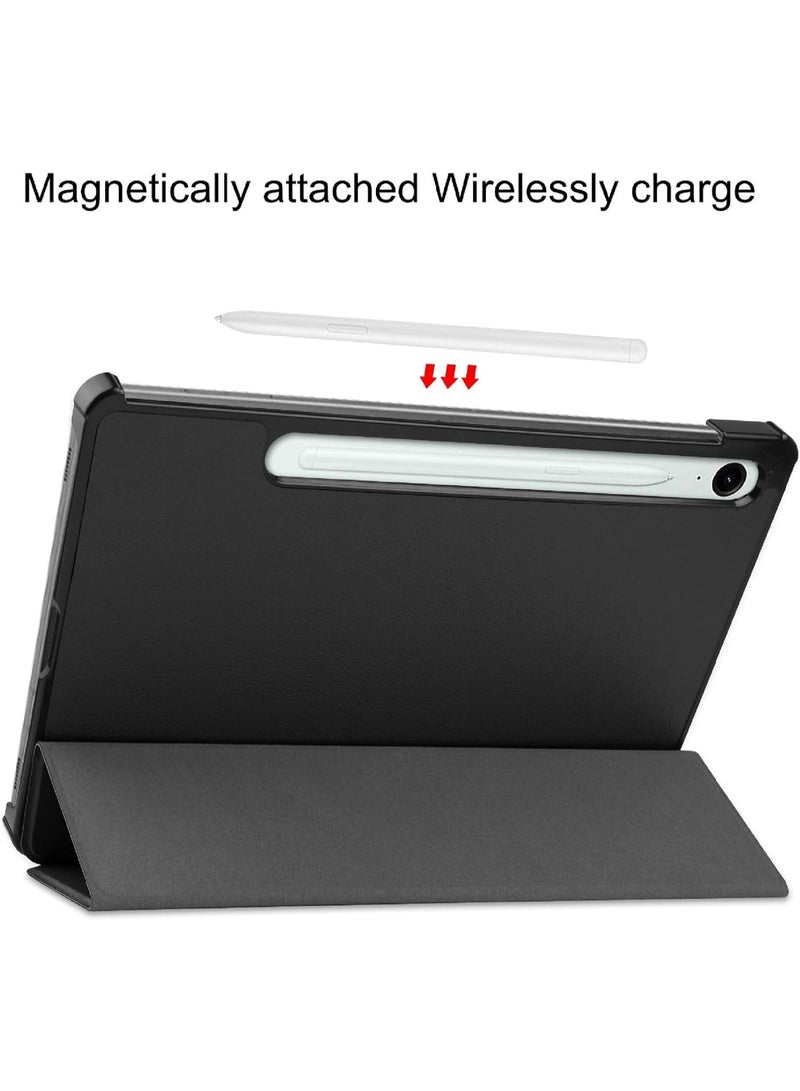 VKL Case Compatible with Galaxy Tab S10 Lite 10.9 inch 2025 Tri-Fold Smart Tablet Case, Hard PC Back Shell Slim Stand Folio Case Cover [Support Pen Magnetic Charging] (Black) - Image 3