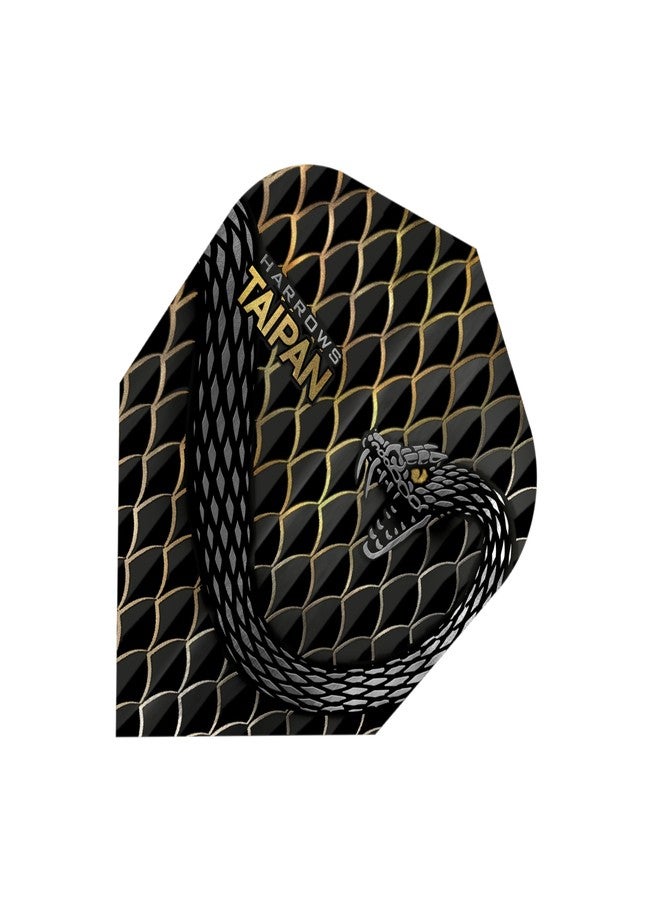 Harrows Taipan Dart Flights | 5 x Sets Darts Flights (15 Flights Total) I 100 Micron Dart Flights I Premium Extra Strong Made in UK I Professional Darts Accessories I Gold Dart Flights - Image 2