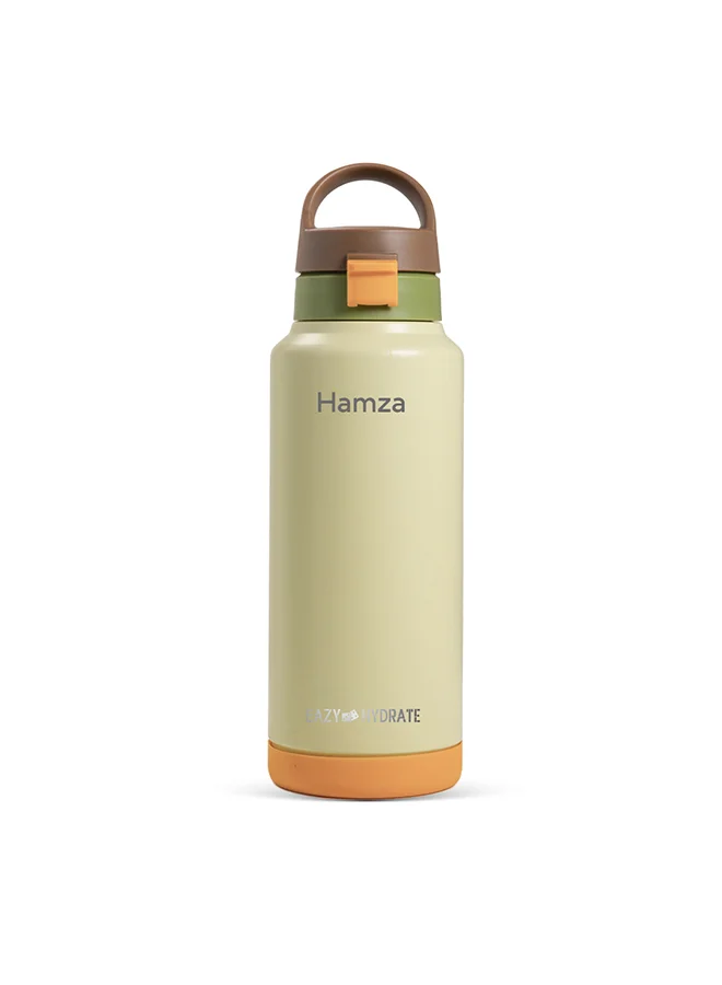 إيزي كيدز Eazy Kids - Personalized Vacuum Insulated Water Bottle Refresh, 950ml Green