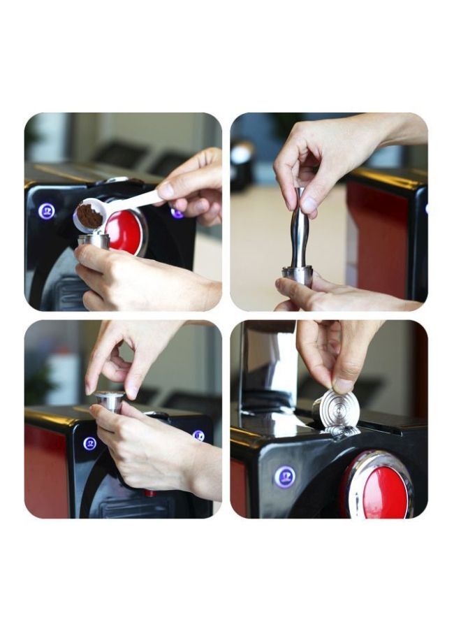 نيبمينينت أداة لكبسولات قهوة من الستانلس ستيل قابلة لإعادة التعبئة فضي 15x5x12.5سنتيمتر - Image 4