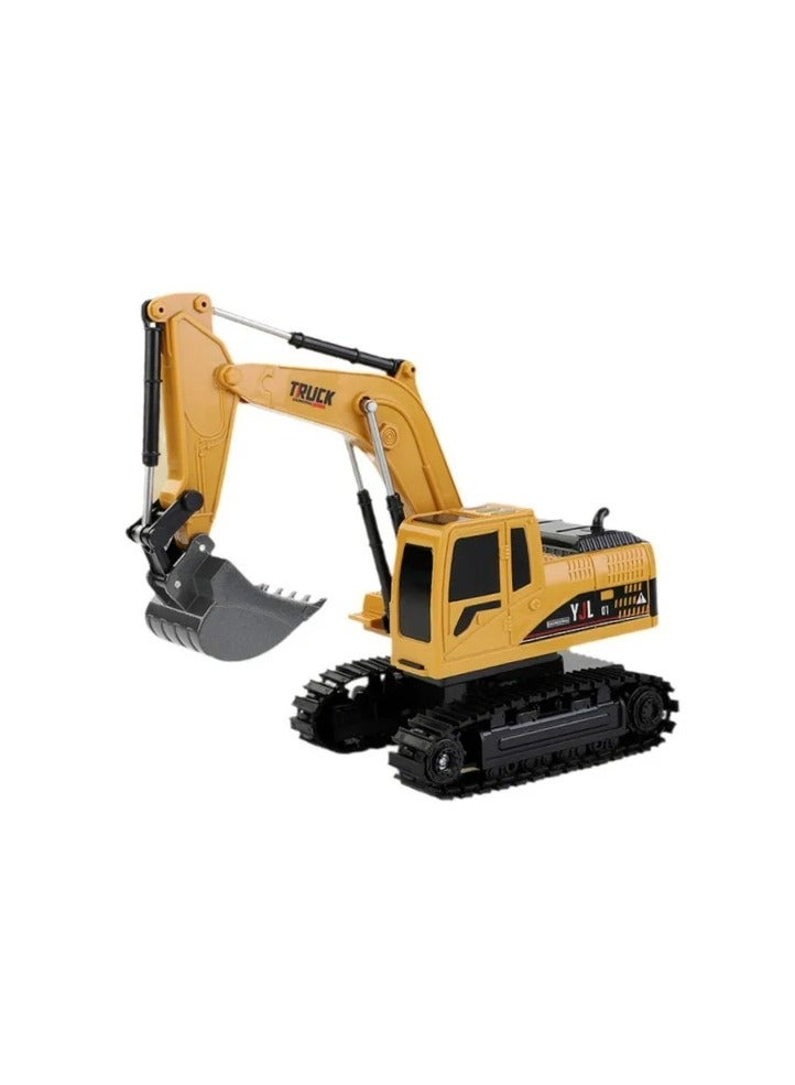 Kannzz Electric Remote Control Excavator Toy – 6-Channel RC Construction Vehicle for Kids with Alloy Bucket, Long Battery Life - Image 1