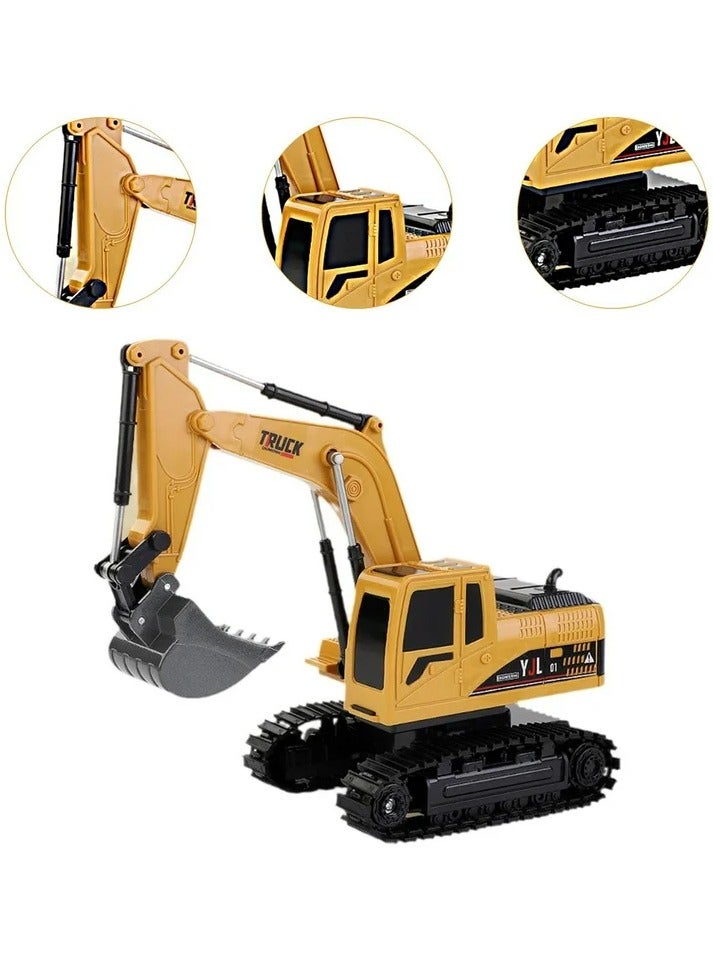 Kannzz Electric Remote Control Excavator Toy – 6-Channel RC Construction Vehicle for Kids with Alloy Bucket, Long Battery Life - Image 2