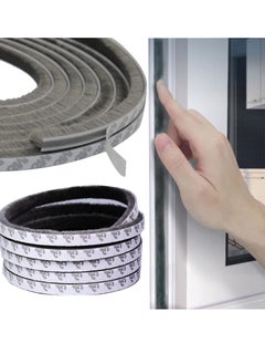 Peachjoy Weather Stripping Door Seal, 10M Self Adhesive Brush Weather Seal Strip for Windows and Doors Felt Door Seal Window Insulation Sealing Strip Brush Weatherstrip 9mm Wide x 9mm Thick  - Image 1