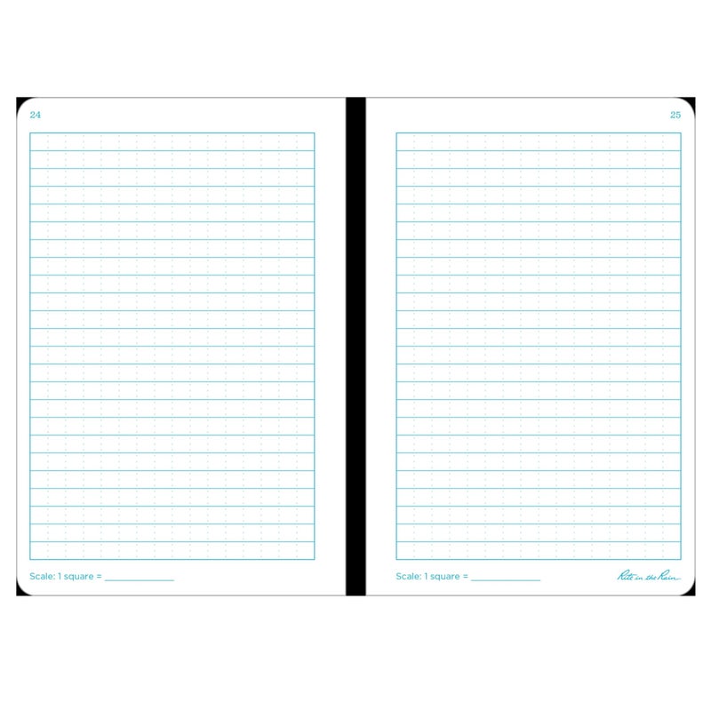 Rite in the Rain دفتر ملاحظات مقاوم للعوامل الجوية من رايت إن ذا رين، 4 5/8" × 7"، غلاف أصفر، نمط عالمي، 3 عبوات (رقم 371FX) - Image 2