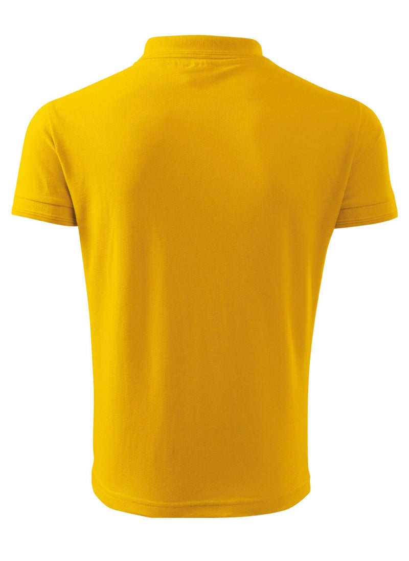 PRINTSHOP4ME Basic Adult Unisex Polo Short Sleeve Tshirt 220 Gsm Yellow  - Image 2
