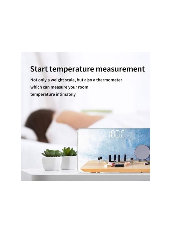 promass Mini Travel Bathroom Scale, LCD Hidden Screen USB Charging Mirror Scales, Portable Body Digital Weight Scale, Travel Scale for Body Weight Room Temperature Measurable - Image 5