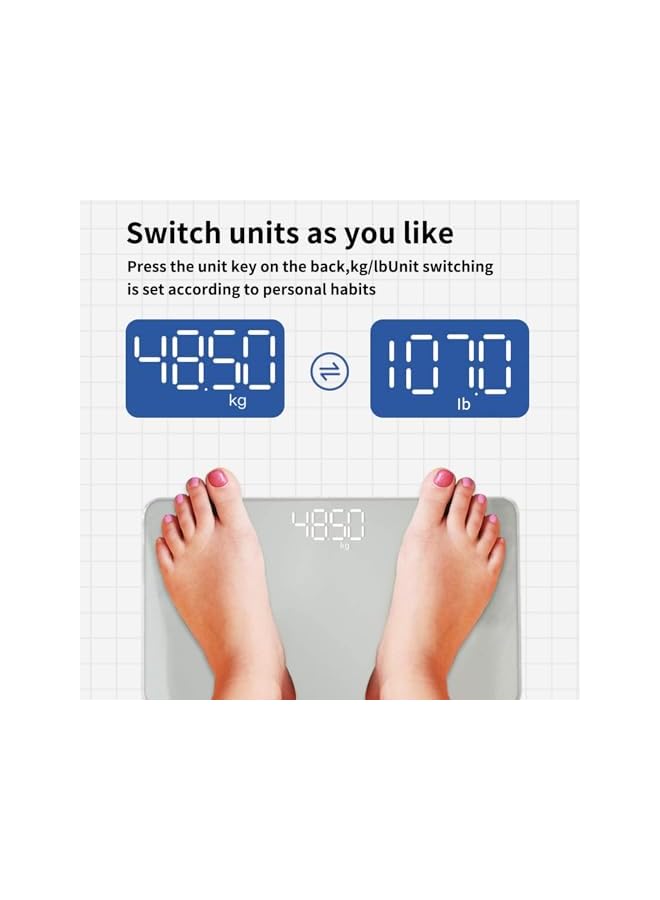 promass Mini Travel Bathroom Scale, LCD Hidden Screen USB Charging Mirror Scales, Portable Body Digital Weight Scale, Travel Scale for Body Weight Room Temperature Measurable - Image 4