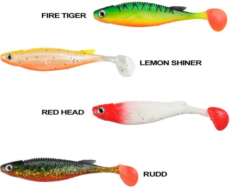 ريوجي Big Pike 13CM 24GR Silicone Bait (3 Pieces) Fire Tiger-Standard
