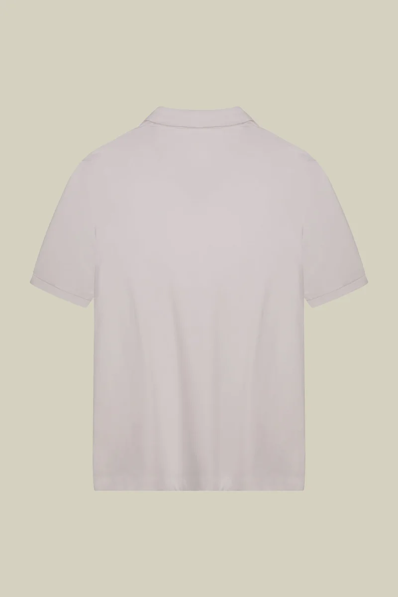 Doppelganger White Men's short-sleeved organic cotton polo shirt with derby collar - White for Men | Best Price UAE
