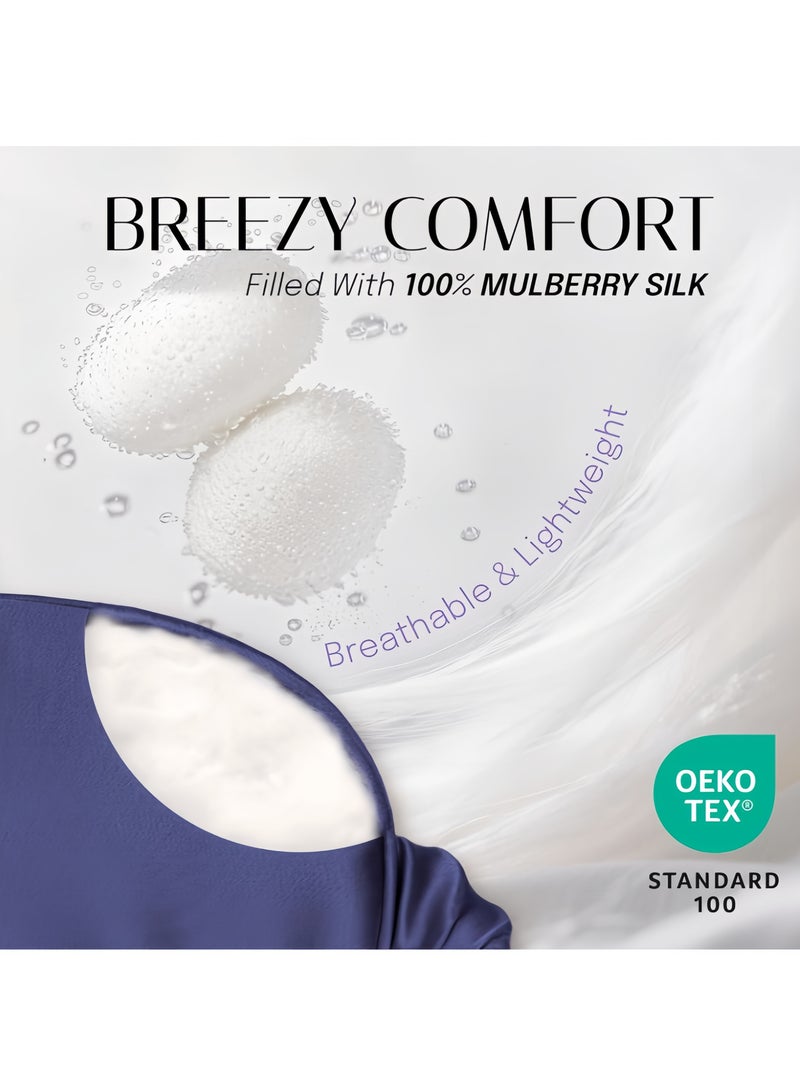 قناع نوم للعين من الحرير فائق النعومة، مصنوع من حرير التوت الطبيعي المضاد للحساسية، قناع عين خفيف الوزن، مناسب لمن ينامون على الجانب أو البطن أو الظهر، قناع عين للنوم يحجب الضوء بنسبة 100%، مناسب للسفر والقيلولة وما إلى ذلك. - Image 2