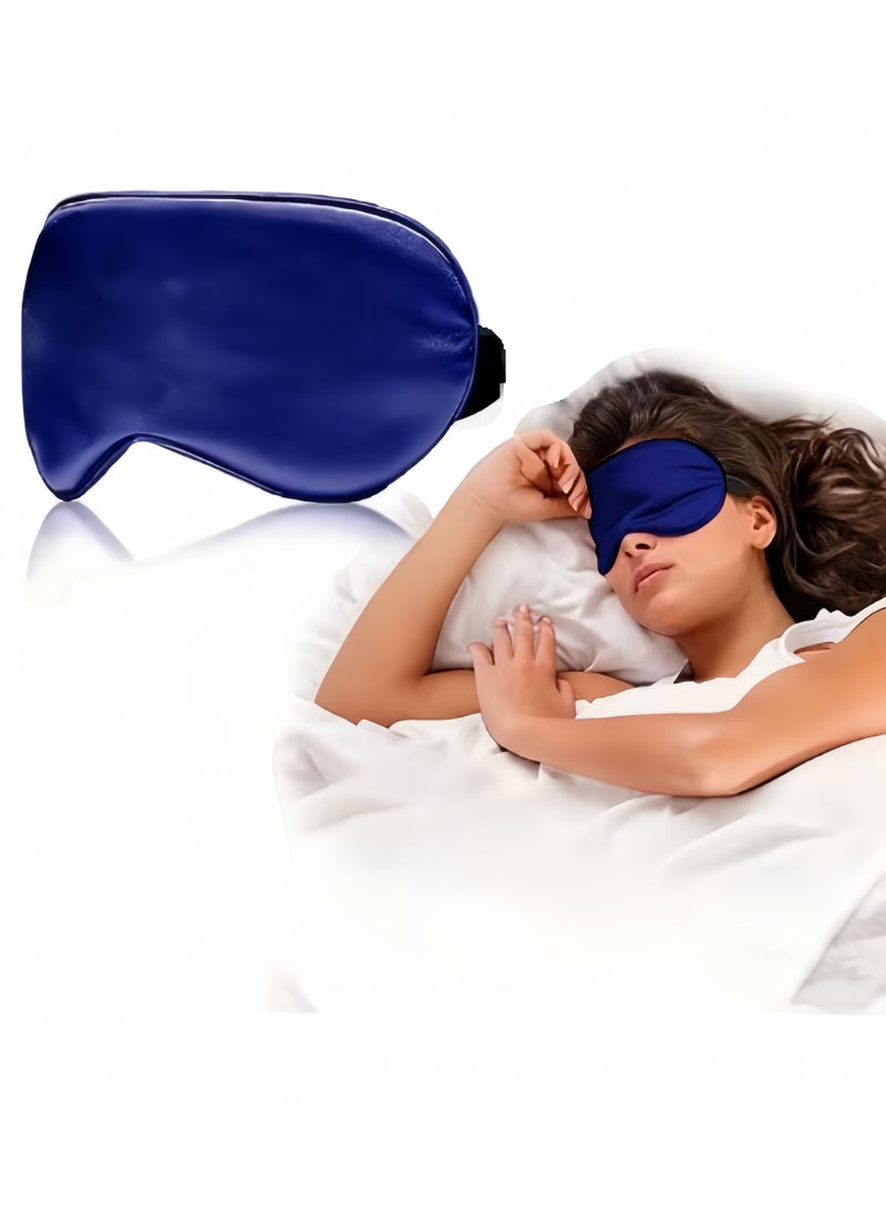 قناع نوم للعين من الحرير فائق النعومة، مصنوع من حرير التوت الطبيعي المضاد للحساسية، قناع عين خفيف الوزن، مناسب لمن ينامون على الجانب أو البطن أو الظهر، قناع عين للنوم يحجب الضوء بنسبة 100%، مناسب للسفر والقيلولة وما إلى ذلك. - Image 1