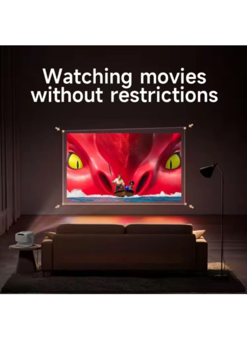 Rock Pow - Game Console 4K HD Video, Classic 64GB Retro TV 10000 Game,Game Projector 2 in 1 Professional Chip, Portable Projector With Wireless Controller Gamepad, 2.4G /5G WiFi BT 5.0 Support 4K 130-inch screen 180° Rotation Hi-Fi Speaker Portable Size 50-100% Zoom - Image 1