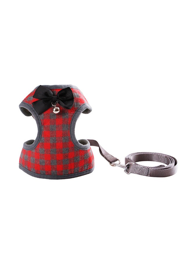 نيبمينينت سترة للكلاب مزينة بعقدة فيونكة مع لجام قابل للتعديل ألوان متعددة 23.5x2x16سم