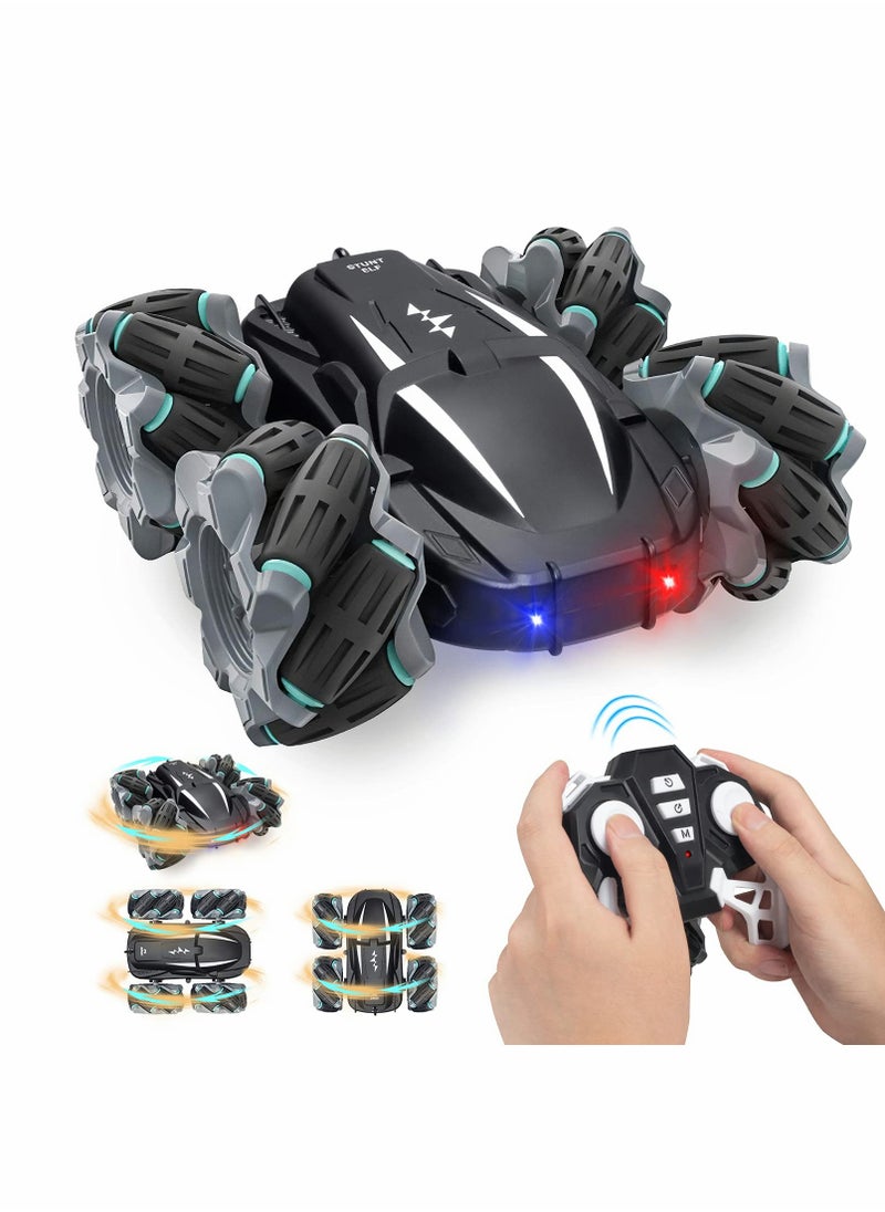 KASTWAVE Stunt car Remote Control Car, Car Toy Double Sided Stunt Car 360° Rotation and Driftn All Terrain Remote Car with Headlights Cars Toys Gifts  - Image 1