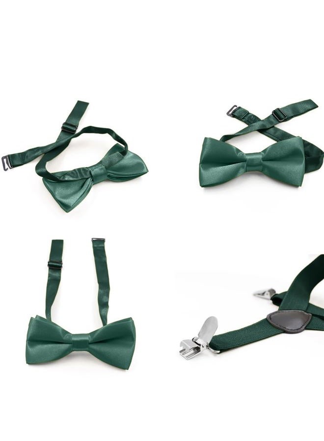 HANERDUN Kids Suspenders Bowtie Sets Adjustable Suspender Set for Boys and Girls, Sky Blue, 26 inches(1Year-10 Years) - Image 5