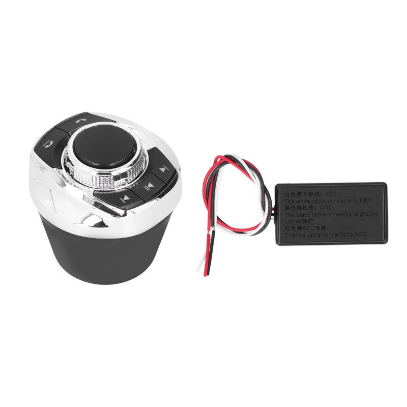 Steering Wheel Control Button - Wireless Audio Steering Wheel Remote with 7 Customizable Functions - Cup Shape Design for Safe Driving - Image 2