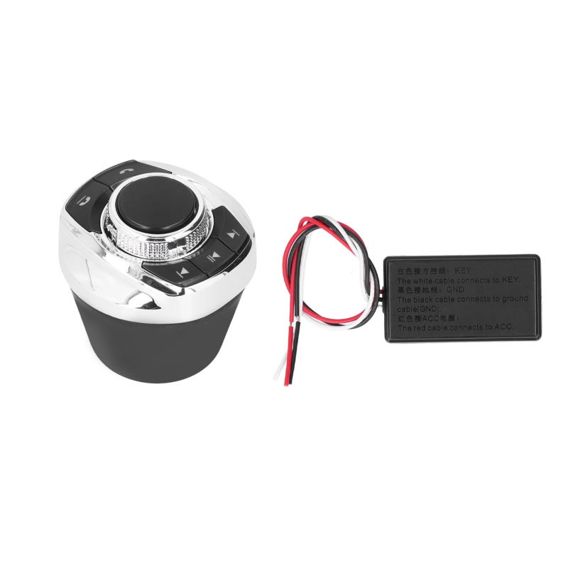 Steering Wheel Control Button - Wireless Audio Steering Wheel Remote with 7 Customizable Functions - Cup Shape Design for Safe Driving - Image 4