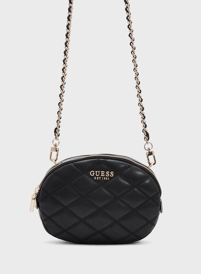 GUESS Tamsin Double Zip Crossbody - Image 1