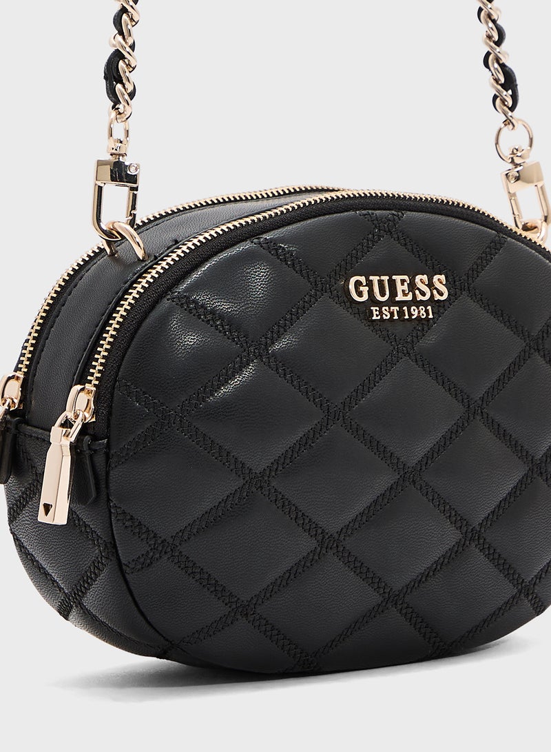 GUESS Tamsin Double Zip Crossbody - Image 4