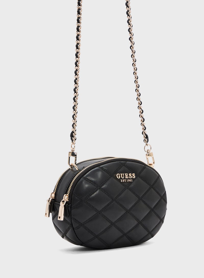 GUESS Tamsin Double Zip Crossbody - Image 3