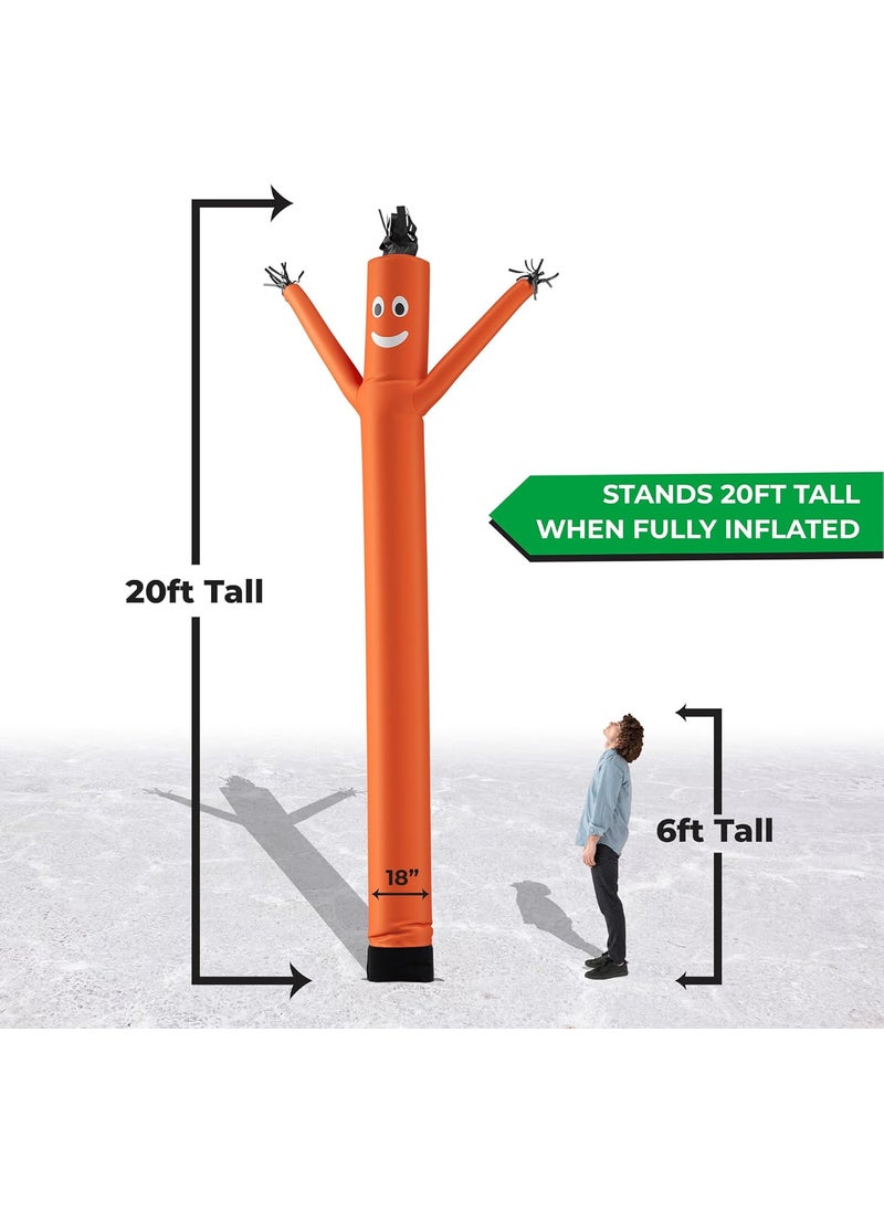 LookOurWay LookOurWay Air Dancers Inflatable Tube Man Attachment  20 Feet Tall Wacky Waving Inflatable Dancing Tube Guy for Business Promotion  Blower Not Included  Orange  - Image 3