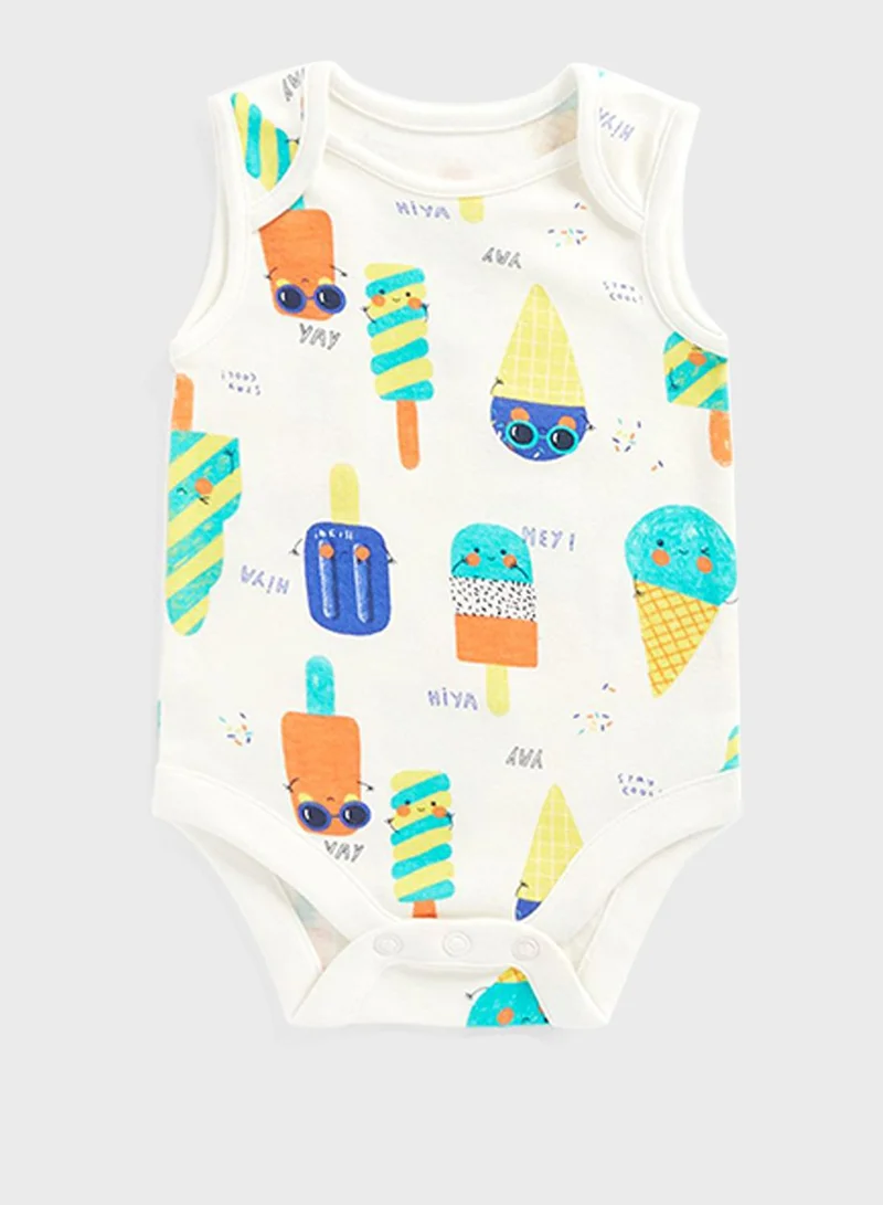 mothercare Infant 3 Pack Assorted Bodysuits