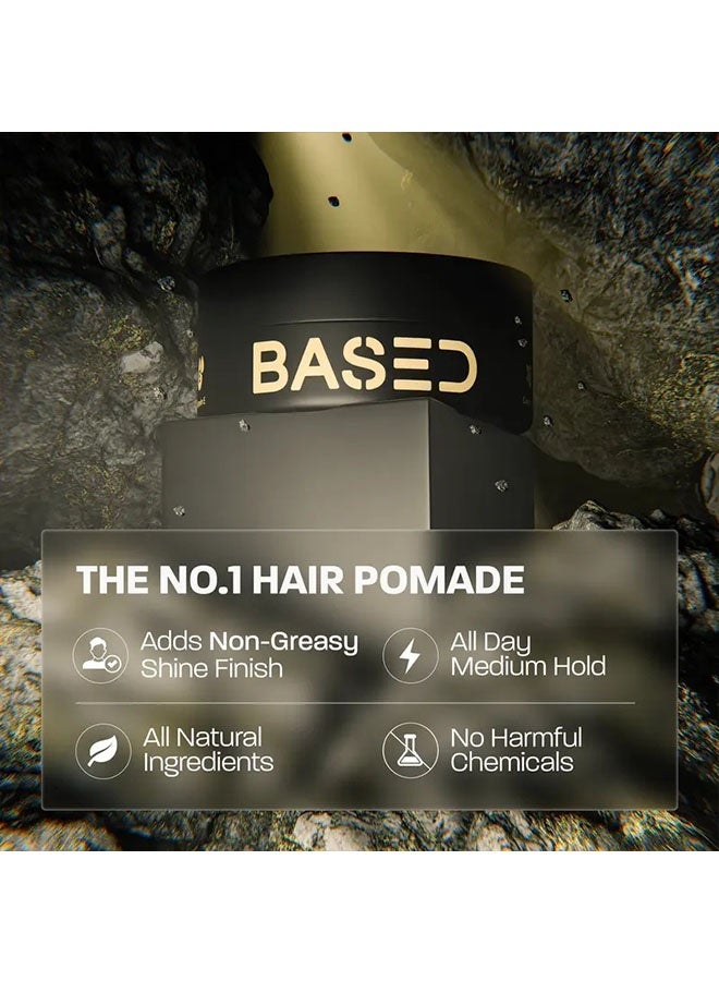 Based Quality Hair Care Pomade for Men with Medium Hold Natural Shine and Fragrance, Easy to Apply and Excellent for All Hair Types Moisturizing and Nutr Pomade - Image 4
