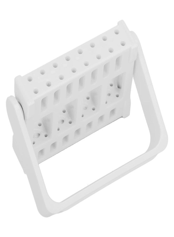 Brrnoo حامل عرض بتات مثقاب الأظافر Brrnoo، 16 فتحة أدوات فن الأظافر حامل عرض لصالون الأظافر ملحقات أظافر أكريليك أدوات العناية بالأظافر للاستخدام المنزلي أو صالون الأظافر (أبيض) - Image 1