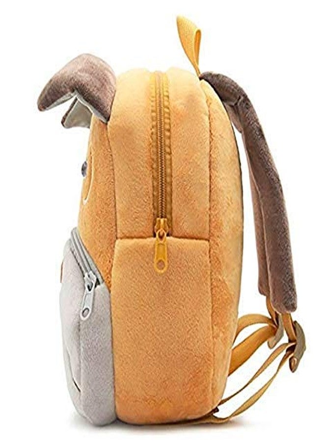 Black hill Cute Kids Backpack Toddler Bag Plush Animal Cartoon Mini Travel Bag for Baby Girl boy 1-6 Years (sherpi Dog)-Brown - Image 3
