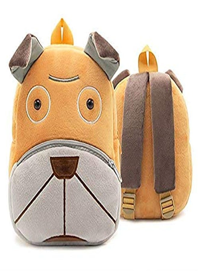 Black hill Cute Kids Backpack Toddler Bag Plush Animal Cartoon Mini Travel Bag for Baby Girl boy 1-6 Years (sherpi Dog)-Brown - Image 2