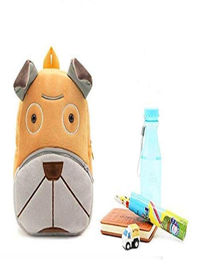 Black hill Cute Kids Backpack Toddler Bag Plush Animal Cartoon Mini Travel Bag for Baby Girl boy 1-6 Years (sherpi Dog)-Brown - Image 4
