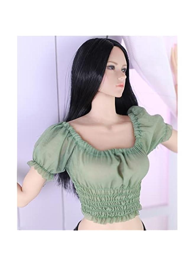 1/6 Scale Female Figure Doll Clothes, Multi-Colored Top Outfit Costume for 12 inch Female Action Figure Phicen/TBLeague CM155(Green)
