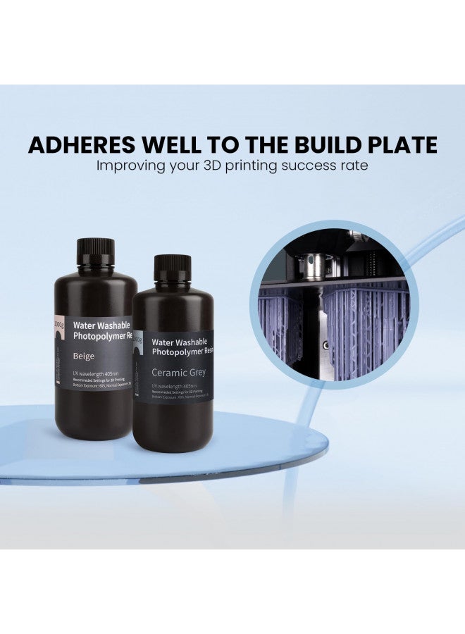 ELEGOO Water Washable 3D Printer Resin LCD UV-Curing Resin 405nm Standard Photopolymer Resin for Mars Saturn Jupiter MSLA DLP LCD 3D Printing 1000Gram Clear Red - Image 4