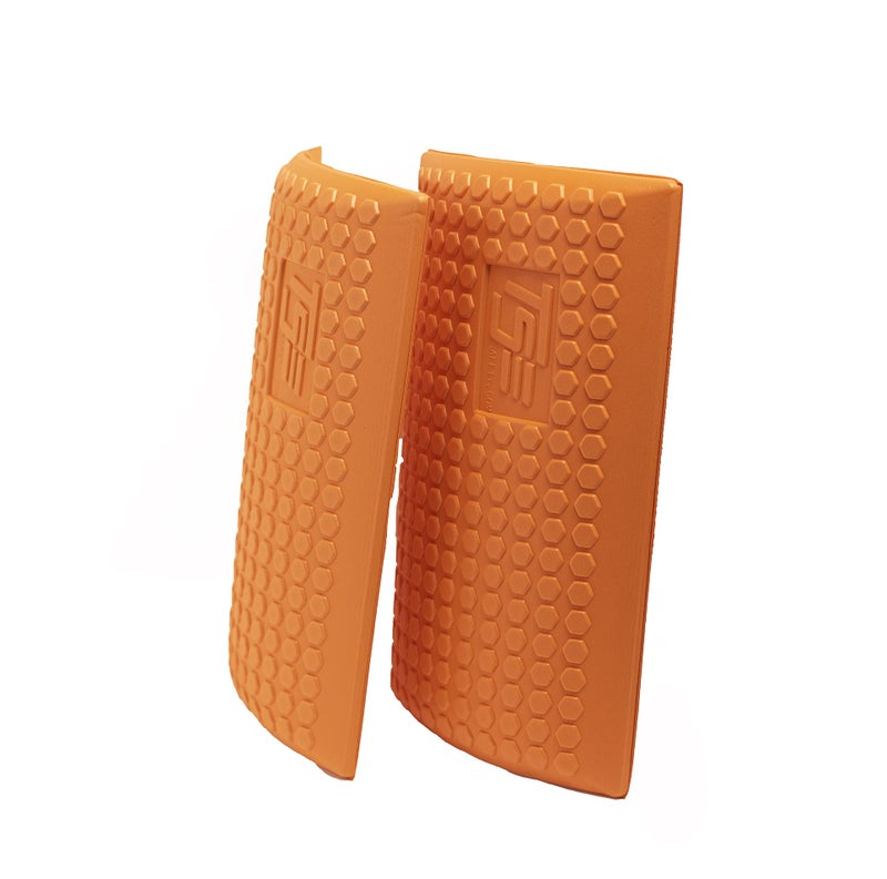 TSE Safety TSE-PPKS TSE-PRO Heavy Duty Padding Pocket Knee Savers with Extra Thick Foam Cushion, Soft Inner Liner, Adjustable One Size, Hi-Viz Orange - Image 1