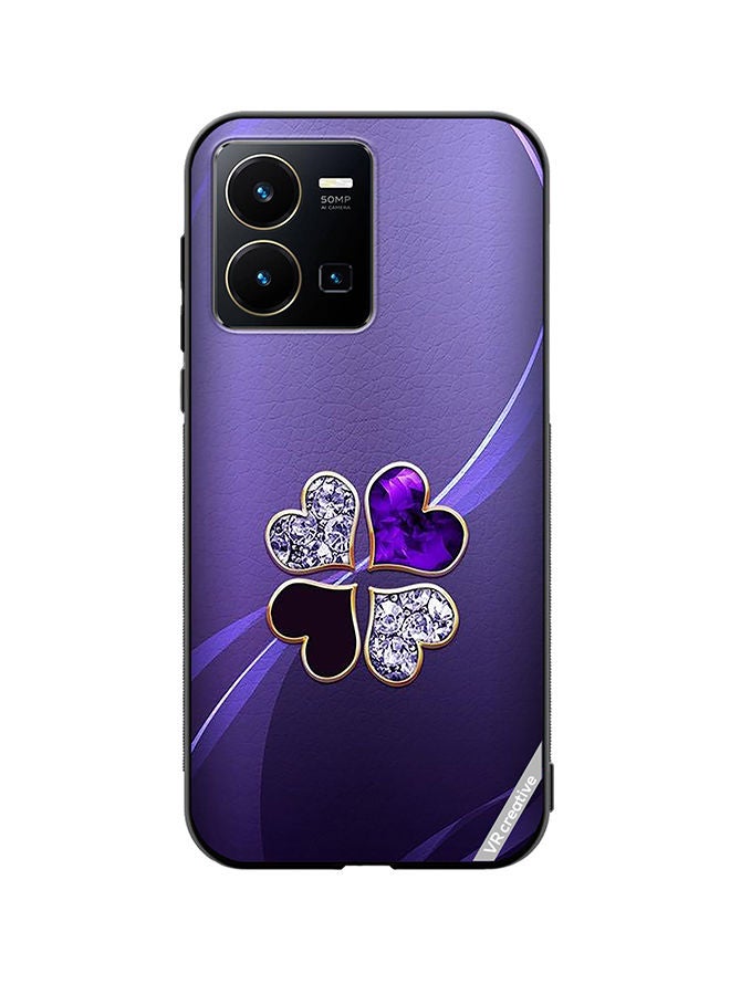Protective Case Cover For Vivo Y35 Heart Design Design Multicolour