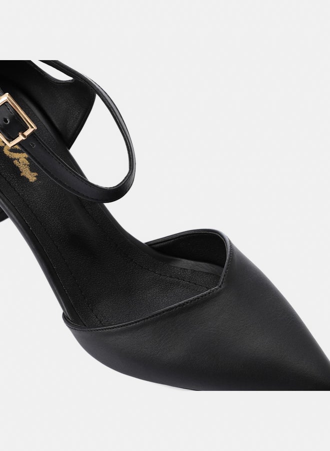 أكس أو ستايل صندل نسائي بكعب عالٍ - مقدمة مدببة أنيقة، نسيج جلد صناعي - Image 2