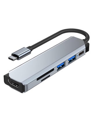 USB C Hub Multiport Adapter 6 in 1 Type C Hub with 4K HDMI USB 3.0 Data Transfer, 87W Power Deliver(PD), - pzsku/ZDA9E7D94D34F8541EA4CZ/45/_/1686564538/f970c8c4-42ee-484e-9e0a-426f01c96bbb