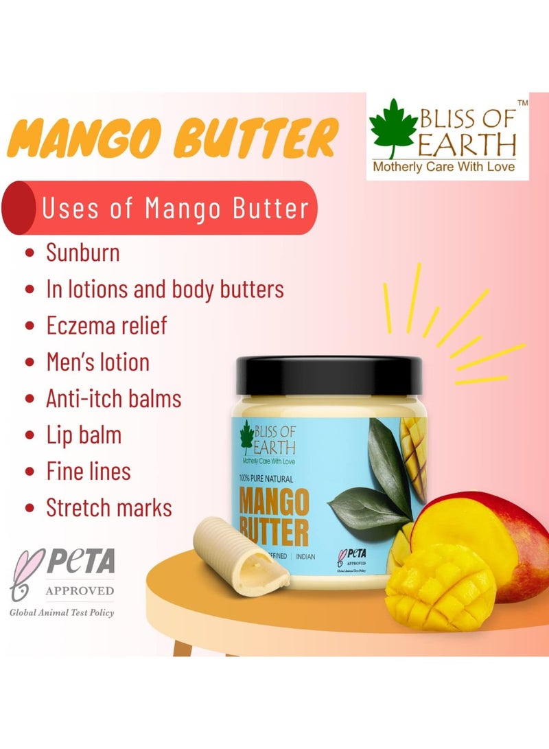 BLISS OF EARTH Deodorised Indian Mango Butter For Face Skin Hair and DIY 3x100GM Pack Of 3 - Image 4