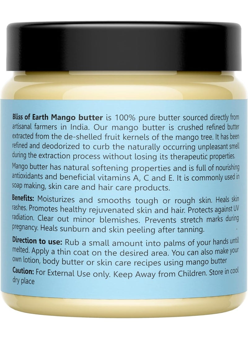 BLISS OF EARTH Deodorised Indian Mango Butter For Face Skin Hair and DIY 3x100GM Pack Of 3 - Image 5