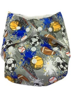 Chinmay Kids Baby Cloth Diaper Pants Adjustable Reusable Washable Printed Button Diaper For Babies Infants Toddlers (Age 0 To 2 Years) (Grey Navy Blue)  - Image 3